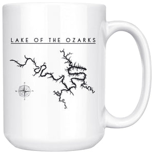Lake Of The Ozarks 15oz Coffee Mug | Printed | Lake Gift - Houseboat Kings