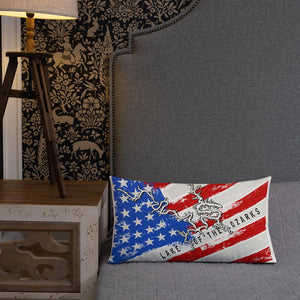 Lake Of The Ozarks American Flag | Premium Pillow Case w/ stuffing - Houseboat Kings