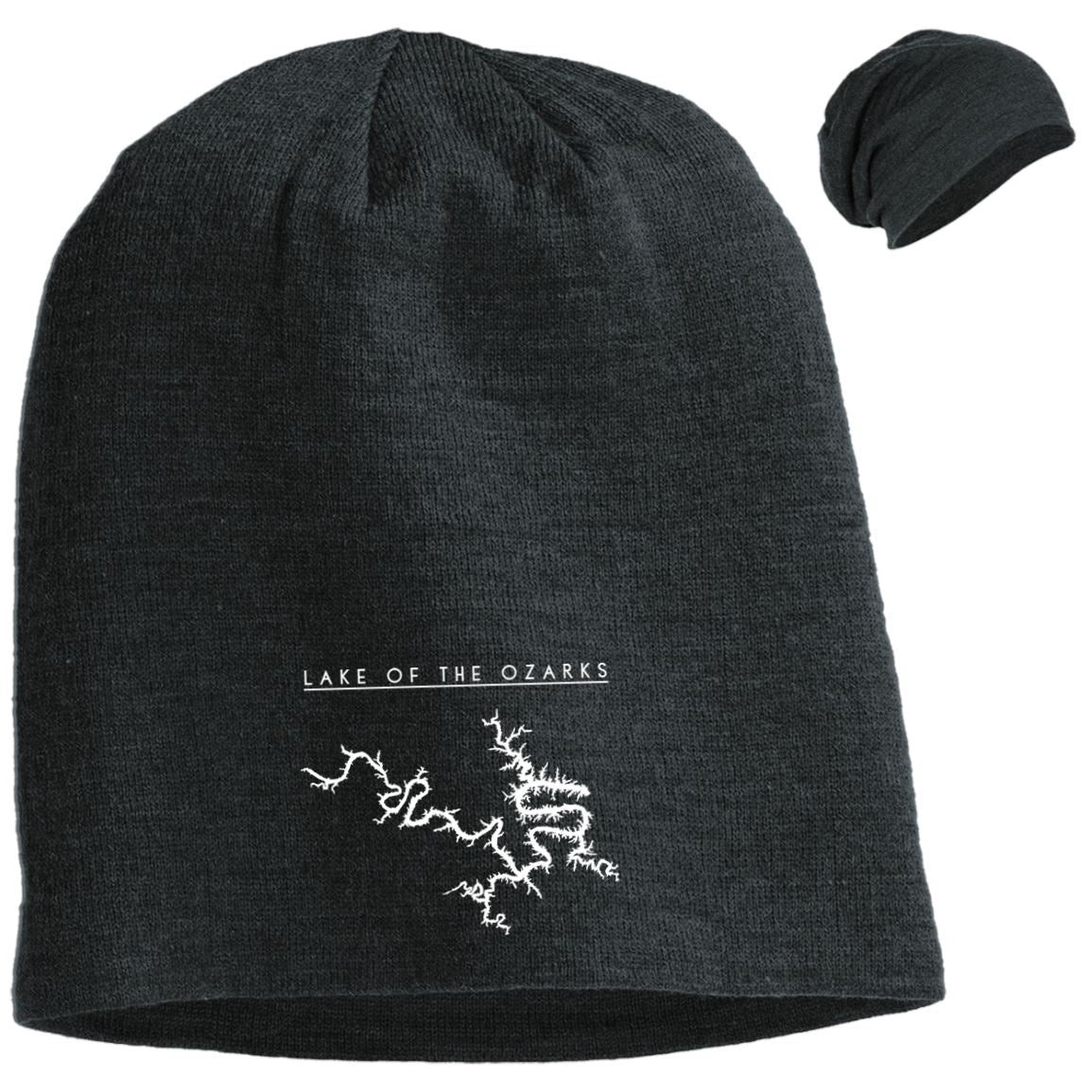 Lake Of The Ozarks Embroidered Slouch Beanie - Houseboat Kings
