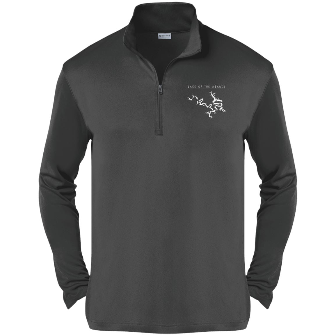 Lake Of The Ozarks Embroidered Sport-Tek Competitor 1/4-Zip Pullover Iron Grey/ X-Small 