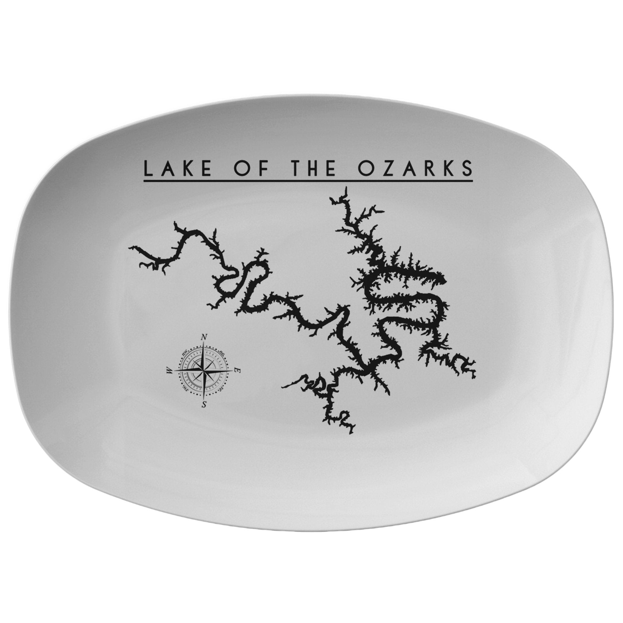Lake of the Ozarks Serving Platter | Printed | Lake Gift | Wedding Gift - Houseboat Kings