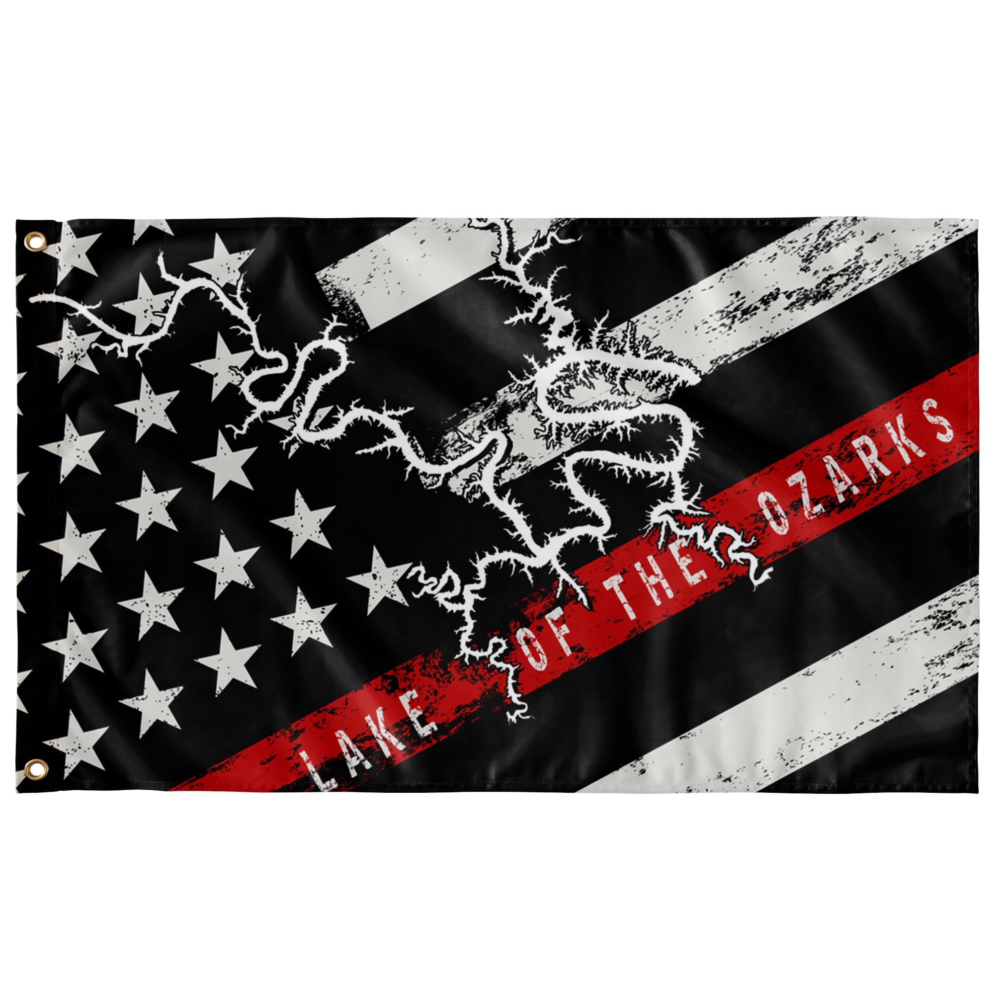 Lake of the Ozarks Thin Red Line American Flag - Houseboat Kings