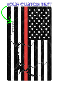 Lake Oroville Oversized Beach Towel - Thin Red Line – Personalized Freeform Beach Towel - AOP 