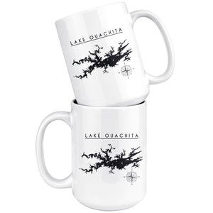 Lake Ouachita 15oz Coffee Mug | Printed | Lake Gift - Houseboat Kings