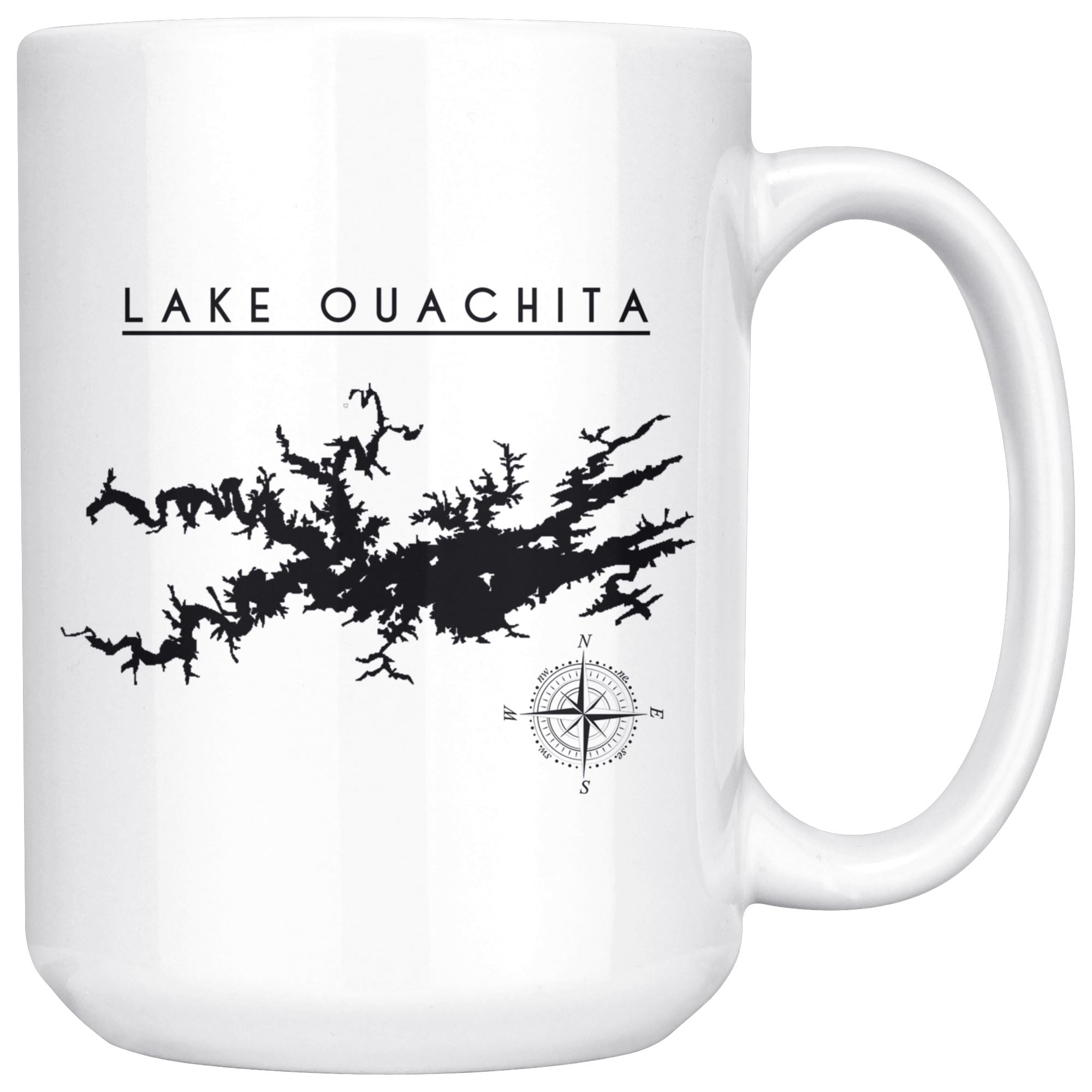 Lake Ouachita 15oz Coffee Mug | Printed | Lake Gift - Houseboat Kings
