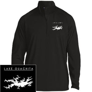 Lake Ouachita Embroidered Sport-Tek 1/2 Zip Raglan Performance Pullover - Houseboat Kings