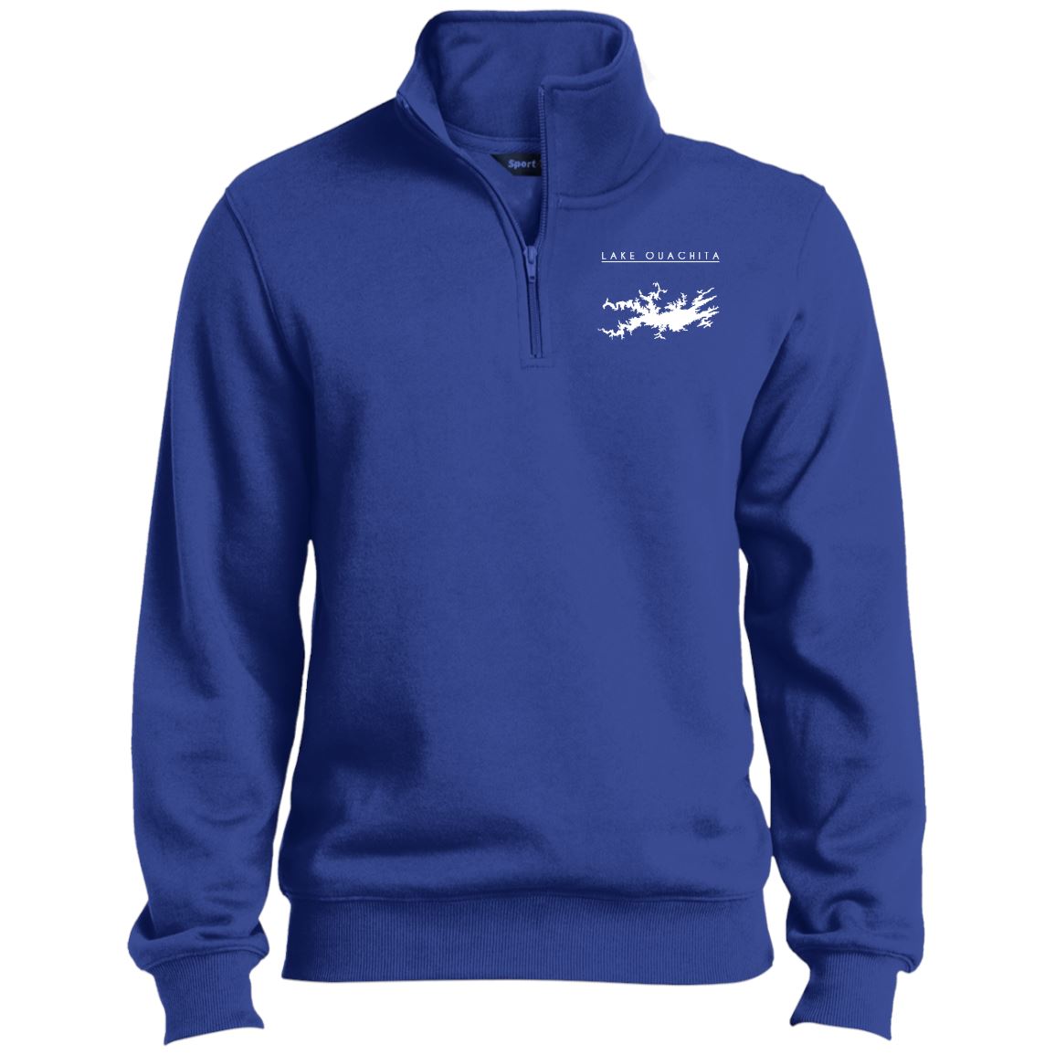 Lake Ouachita Embroidered Sport-Tek 1/4 Zip Sweatshirt - Houseboat Kings