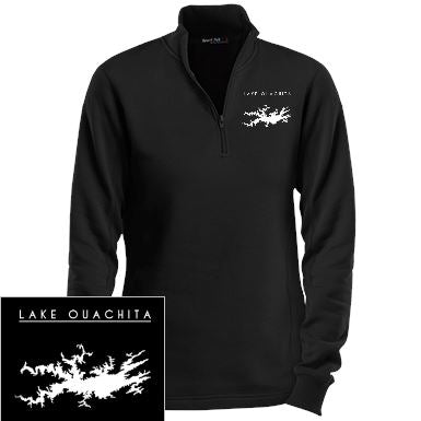 Lake Ouachita Embroidered Sport-Tek Ladies' 1/4 Zip Sweatshirt - Houseboat Kings