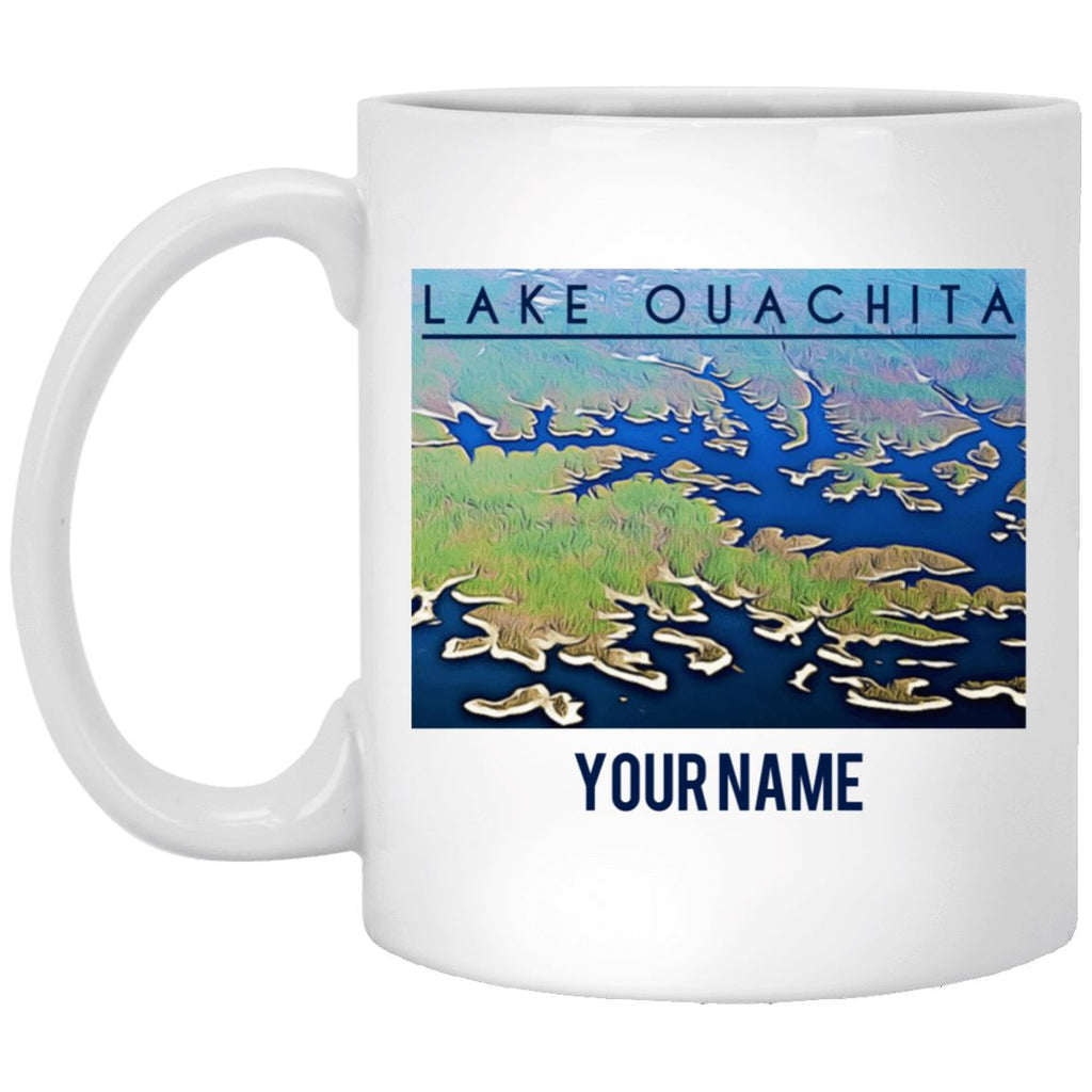 Lake Ouachita Personalized White Mug - Houseboat Kings
