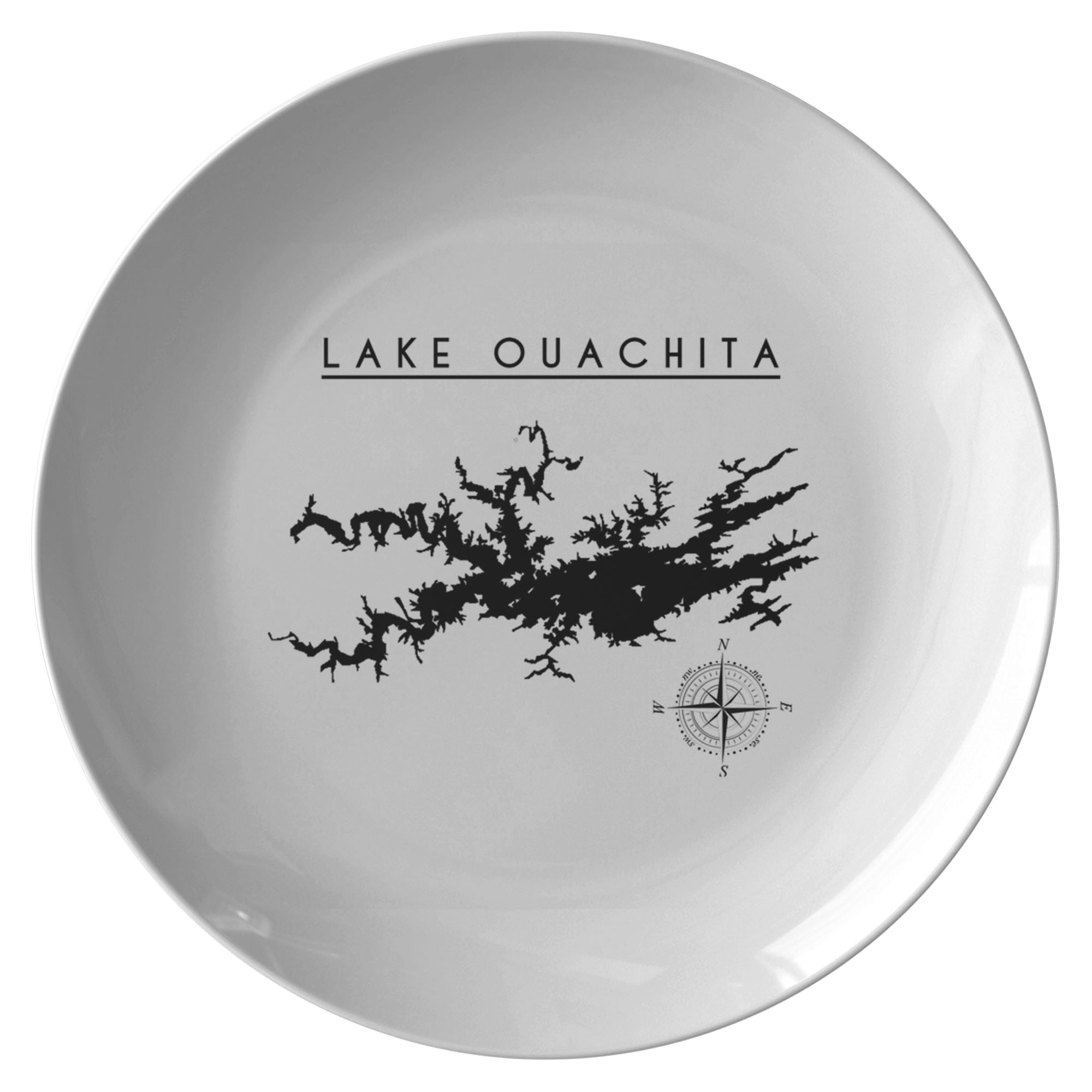 Lake Ouachita Plate | Printed | Lake Gift | Wedding Gift - Plate - Houseboat Kings