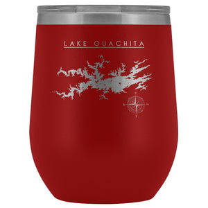 Lake Ouachita Wine Tumbler | Laser Etched | Lake Gift - Houseboat Kings