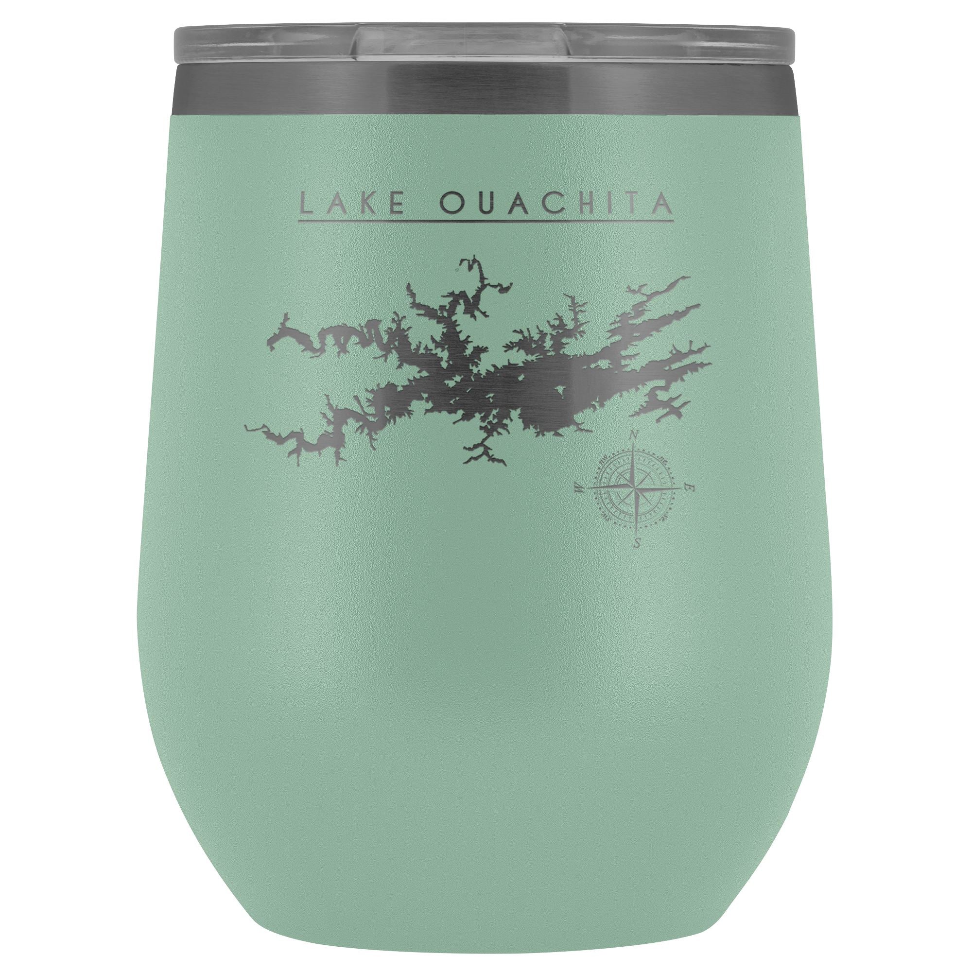 Lake Ouachita Wine Tumbler | Laser Etched | Lake Gift - Houseboat Kings