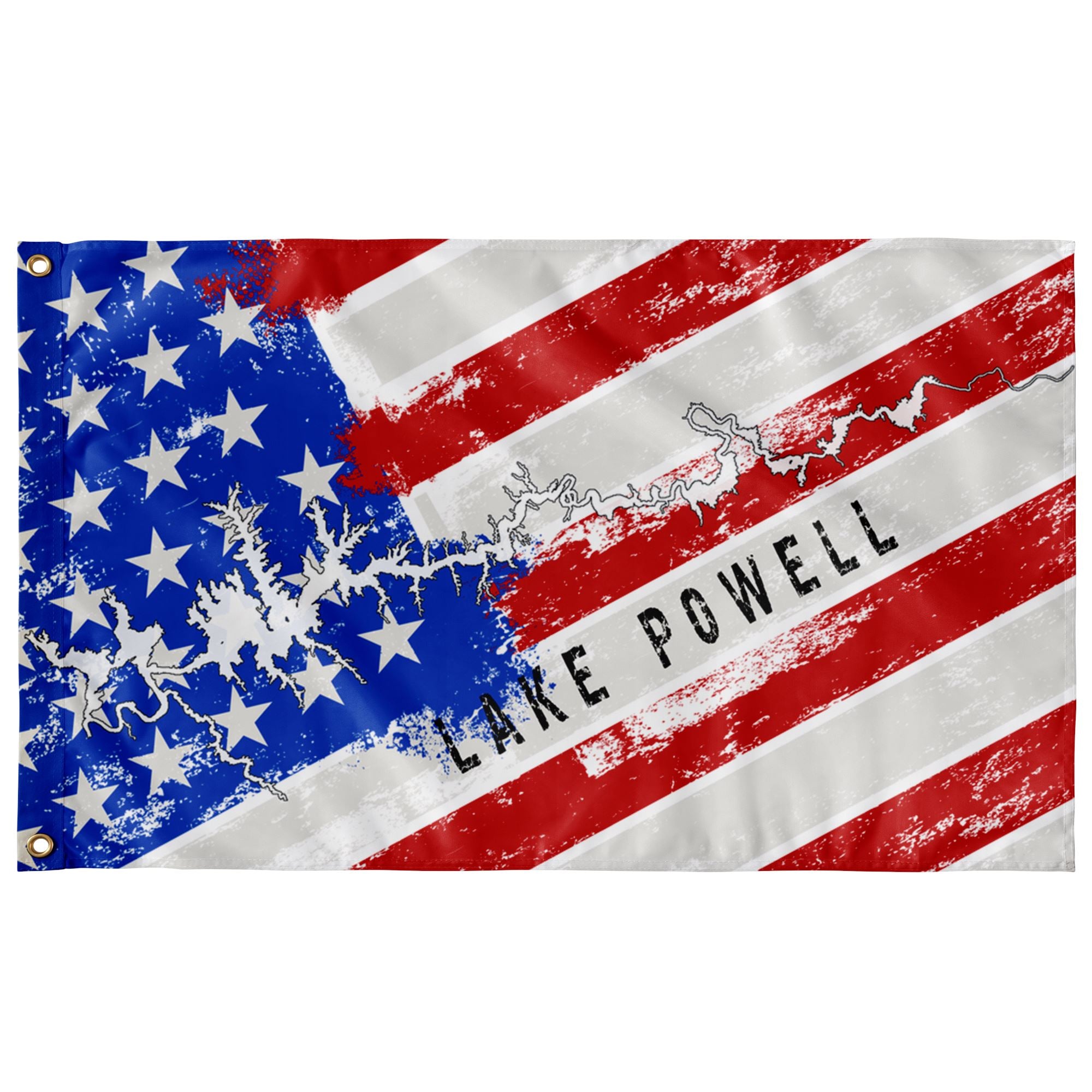 Lake Powell American Flag Boat Flag & Wall Art - Houseboat Kings