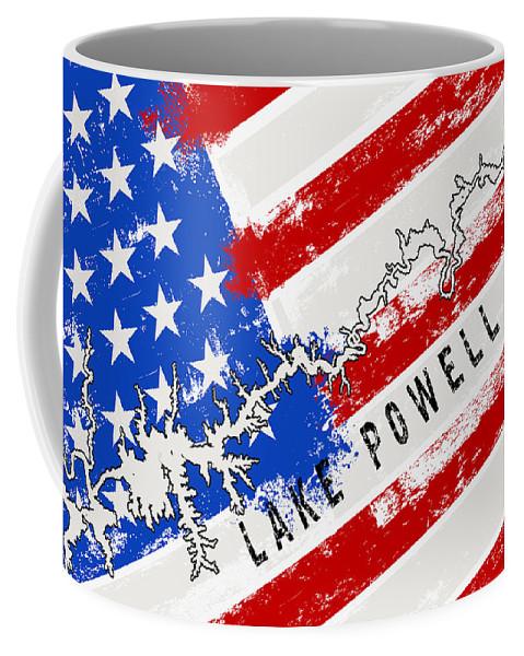Lake Powell American Flag - Mug - Houseboat Kings