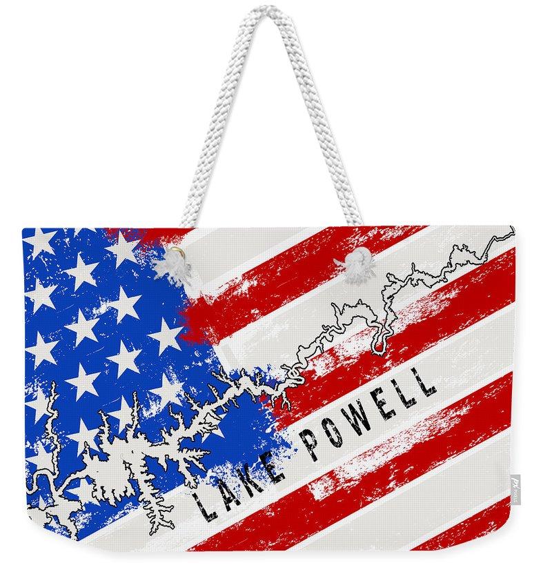 Lake Powell American Flag - Weekender Tote Bag - Houseboat Kings
