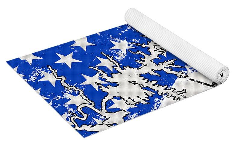 Lake Powell American Flag - Yoga Mat - Houseboat Kings