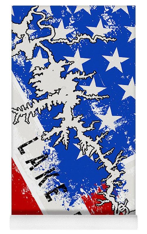 Lake Powell American Flag - Yoga Mat - Houseboat Kings