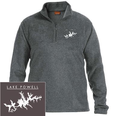 Lake Powell Embroidered Men's 1/4 Zip Fleece Pullover - Houseboat Kings