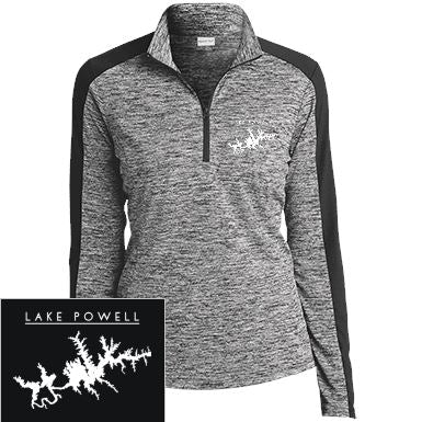 Lake Powell Embroidered Sport-Tek Women's Electric Heather 1/4-Zip Pullover - Houseboat Kings