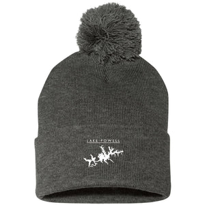 Lake Powell Embroidered Sportsman Pom Pom Knit Cap - Houseboat Kings