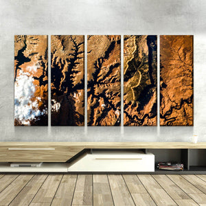 Lake Powell From Space | Little Cloud | Gallery Quality Canvas Wrap - Houseboat Kings