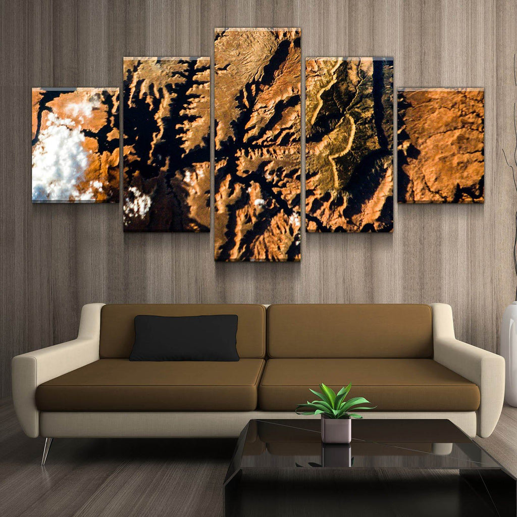 Lake Powell From Space | Little Cloud | Gallery Quality Canvas Wrap - Houseboat Kings