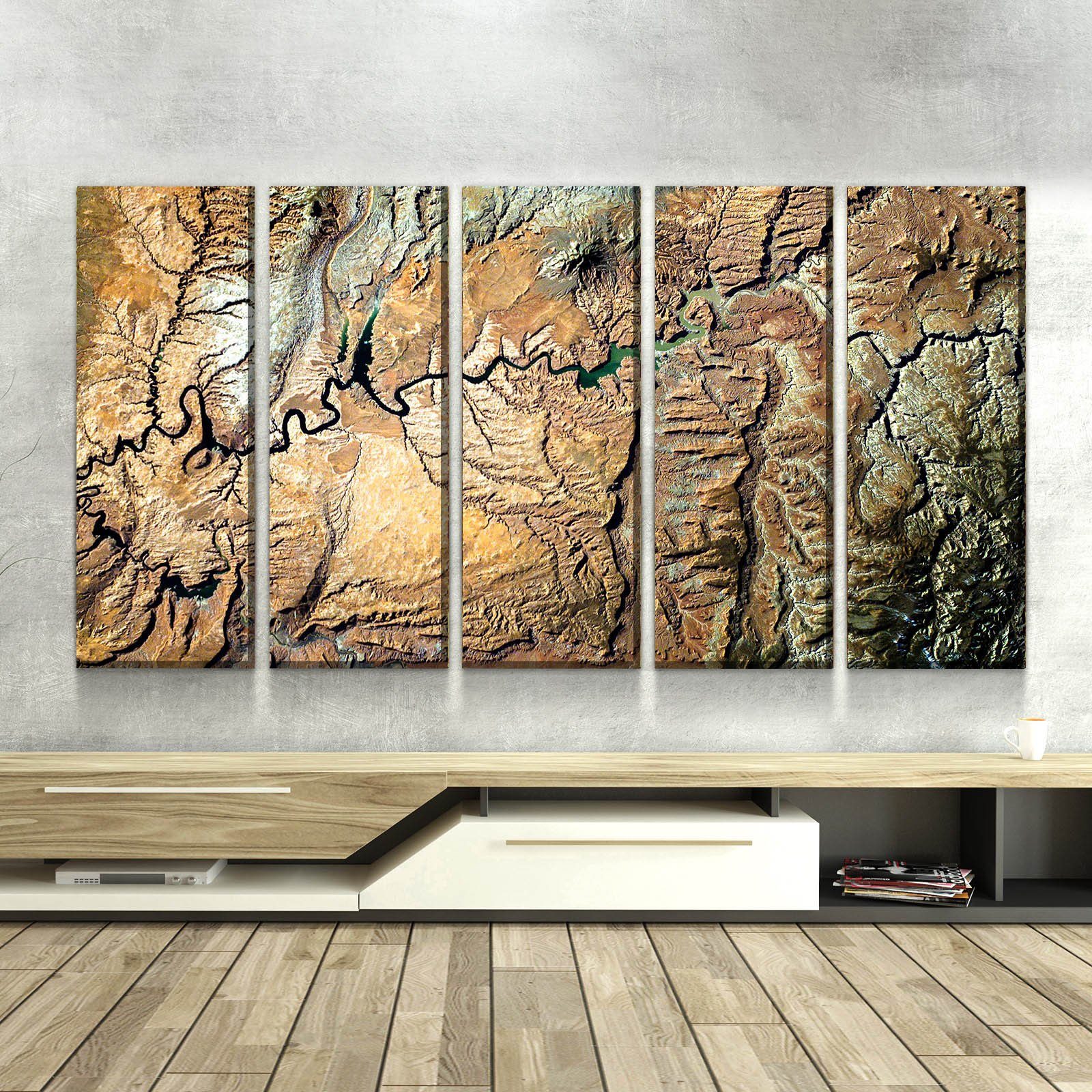 Lake Powell From Space | Ranger Station | Gallery Quality Canvas Wrap - Houseboat Kings