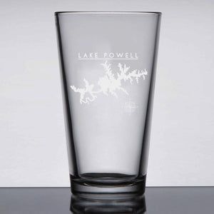 Lake Powell Laser Etched Beer Pint Glass - Houseboat Kings