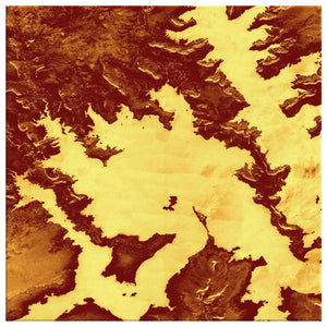 Lake Powell Satellite Image | Canvas Wrap - Houseboat Kings