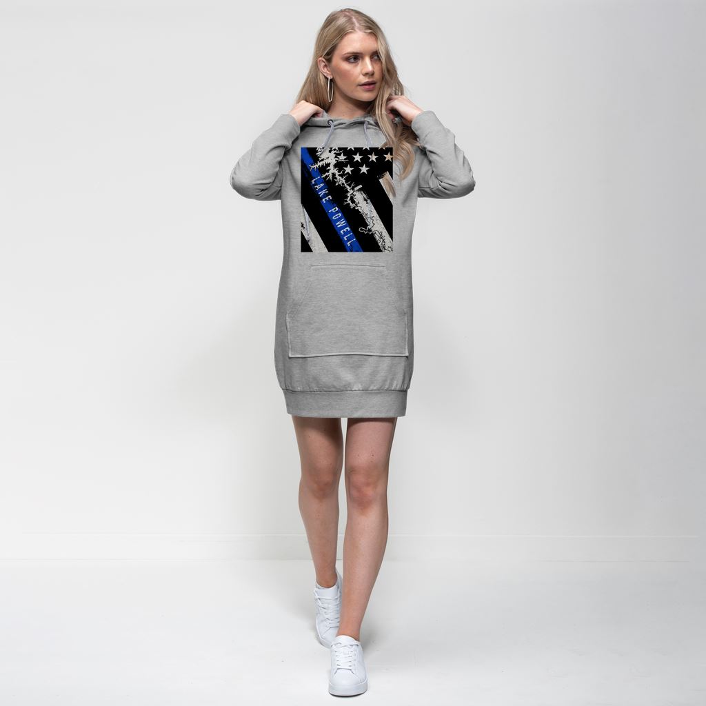 Lake Powell Thin Blue Line Products Premium Adult Hoodie Dress - Houseboat Kings