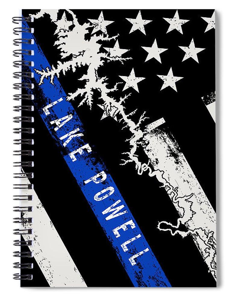 Lake Powell Thin Blue Line - Spiral Notebook - Houseboat Kings