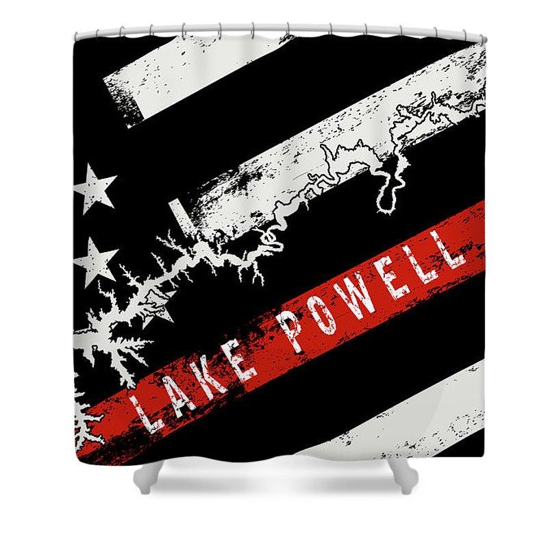 Lake Powell Thin Red Line - Shower Curtain - Houseboat Kings