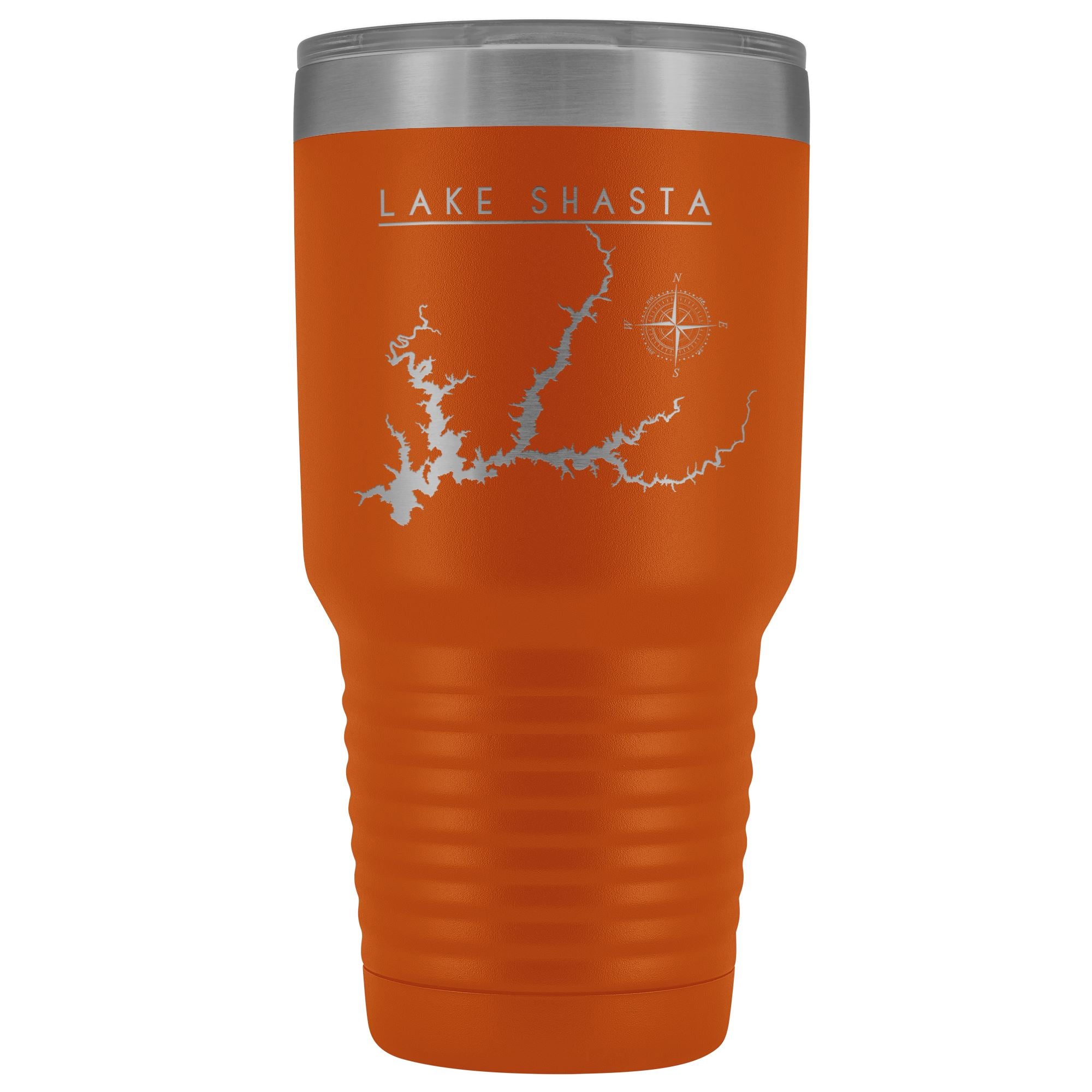 Lake Shasta 30oz Lake Tumbler | Laser Etched | Lake Gift - Houseboat Kings