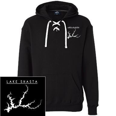 Lake Shasta Embroidered Heavyweight Sport Lace Hoodie - Houseboat Kings