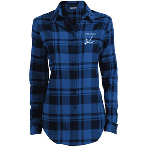 Lake Shasta Embroidered Ladies' Plaid Flannel Tunic - Houseboat Kings