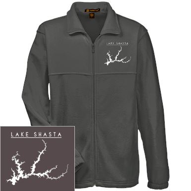 Lake Shasta Embroidered Men's Fleece Full-Zip - Houseboat Kings