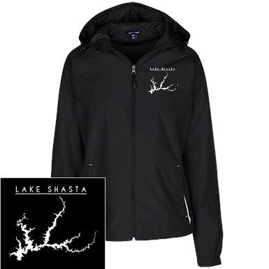 Lake Shasta Embroidered Sport-Tek Women's Jersey-Lined Hooded Windbreaker - Houseboat Kings