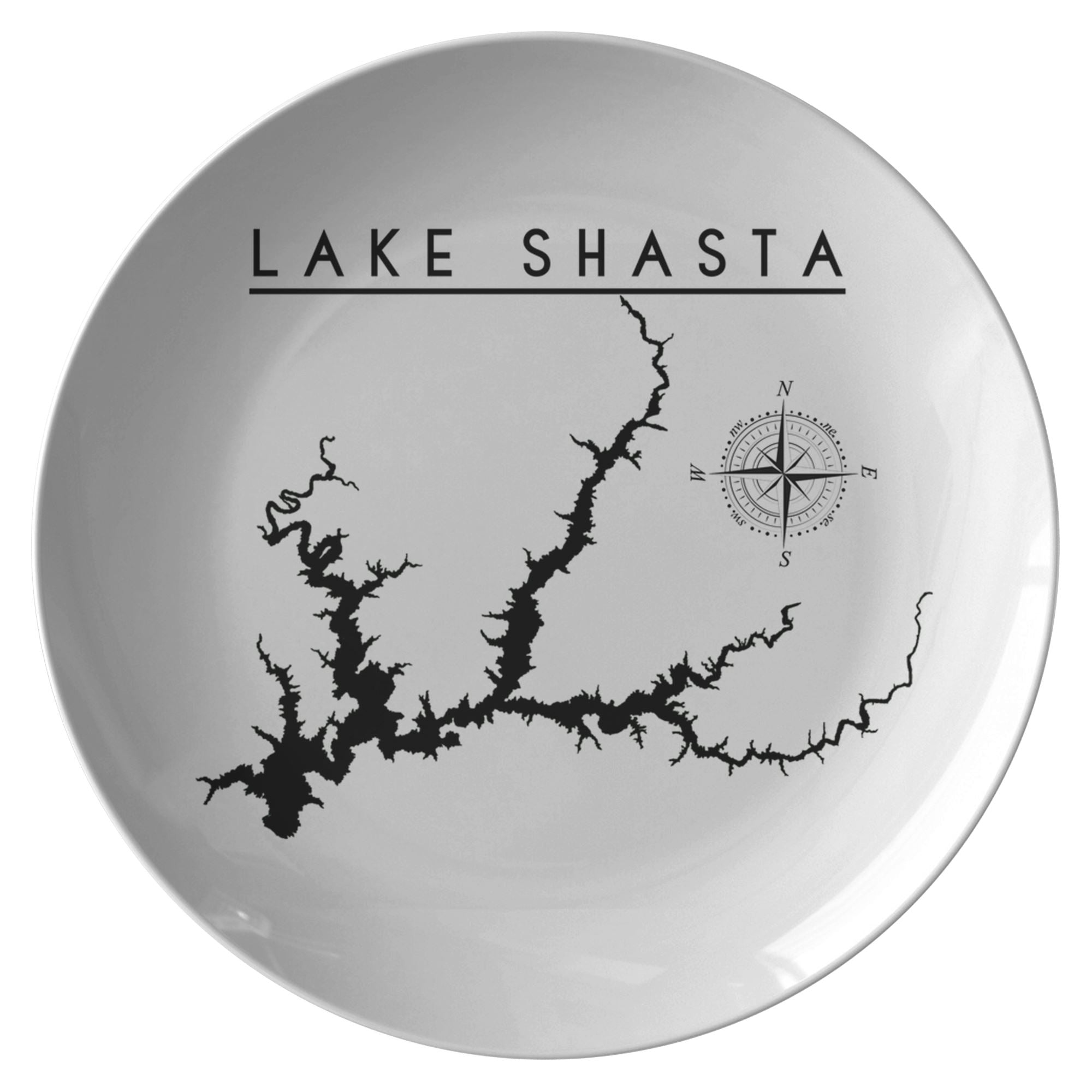 Lake Shasta | Plate | Printed | Lake Gift - Houseboat Kings