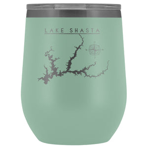 Lake Shasta Wine Tumbler | Laser Etched | Lake Gift - Houseboat Kings