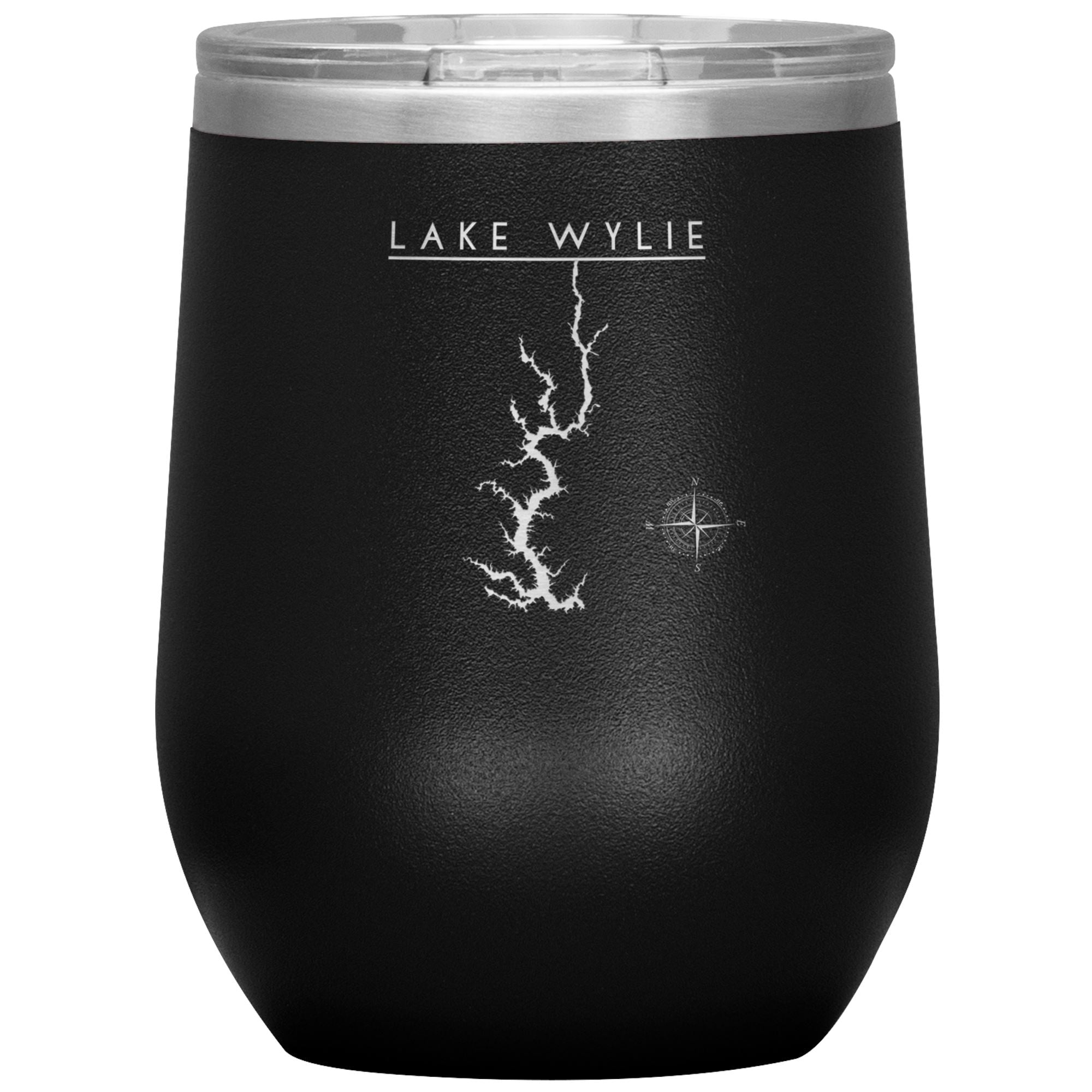 Lake Wylie Wine Tumbler | Laser Etched | Lake Gift - Houseboat Kings