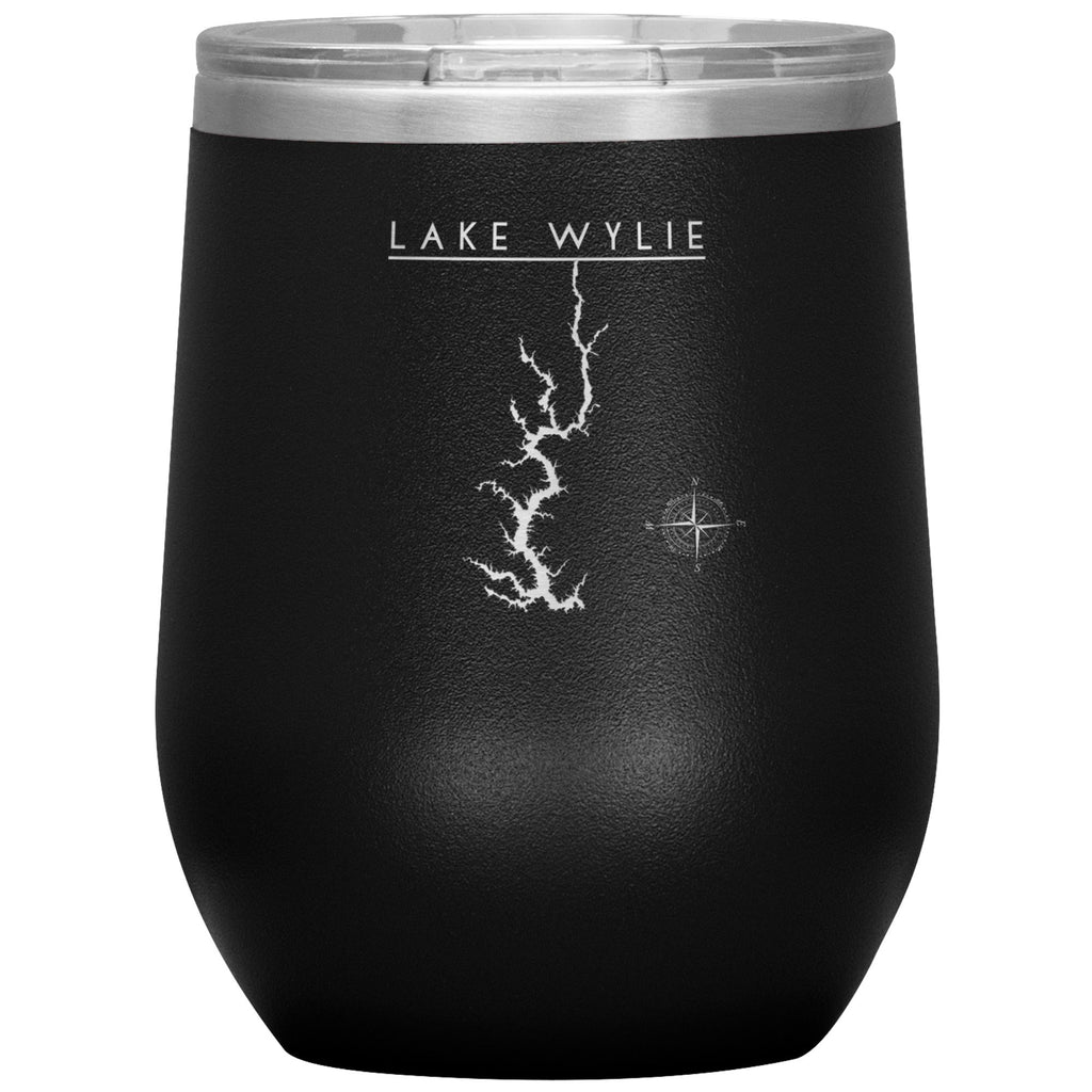 Lake Wylie Wine Tumbler | Laser Etched | Lake Gift - Houseboat Kings