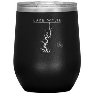 Lake Wylie Wine Tumbler | Laser Etched | Lake Gift - Houseboat Kings