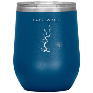 Lake Wylie Wine Tumbler | Laser Etched | Lake Gift - Houseboat Kings