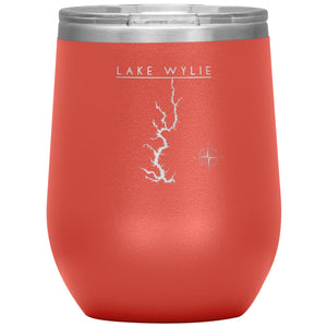 Lake Wylie Wine Tumbler | Laser Etched | Lake Gift - Houseboat Kings