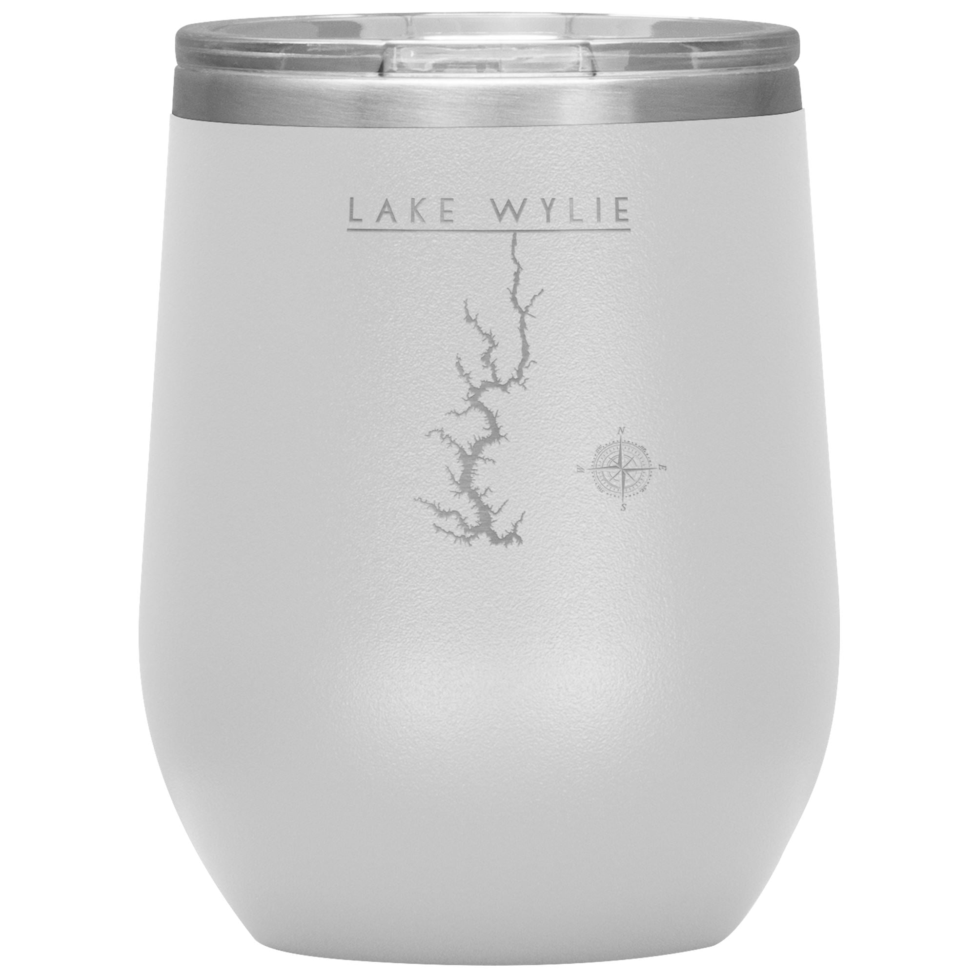 Lake Wylie Wine Tumbler | Laser Etched | Lake Gift - Houseboat Kings