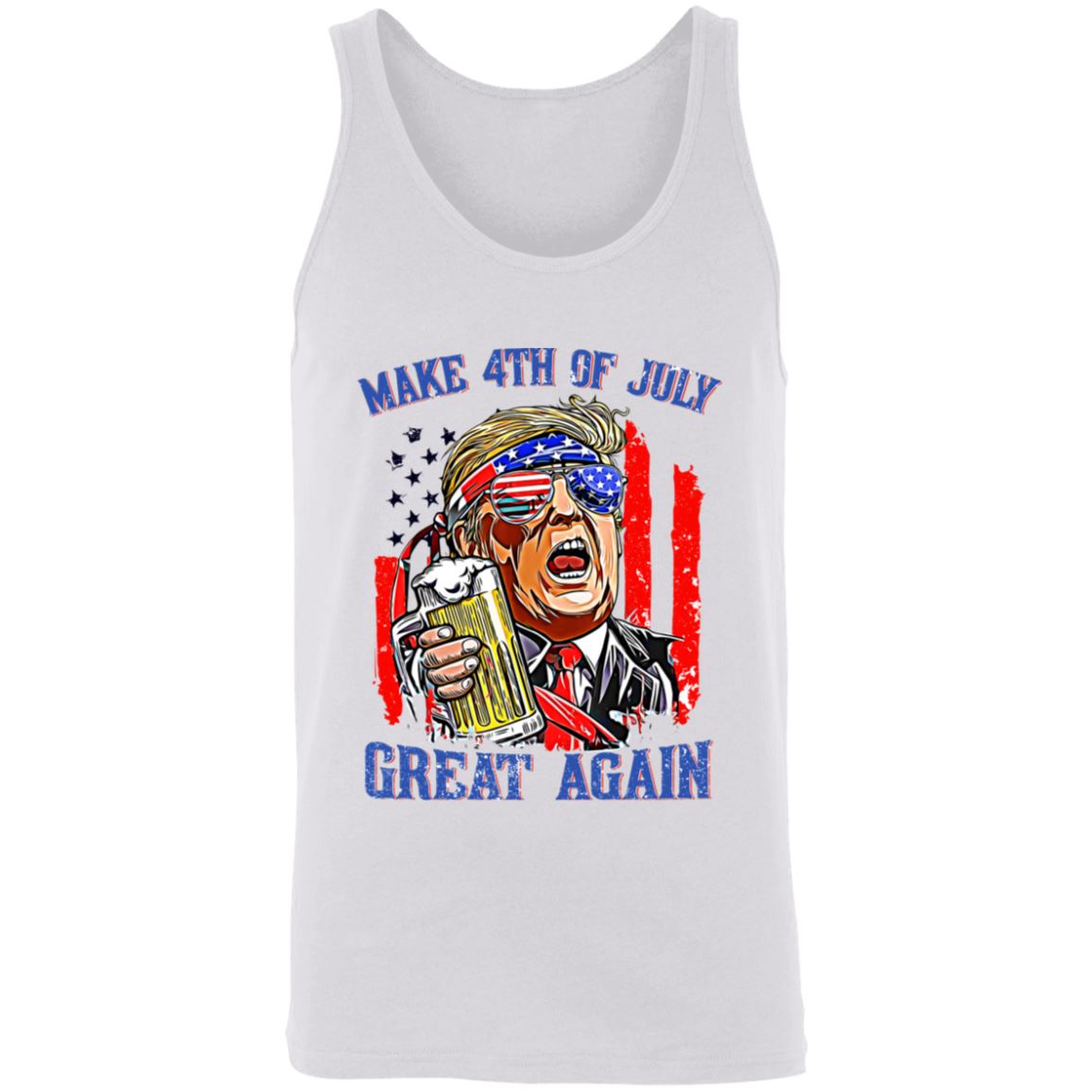 Make 4th Of July Great Again Trump Unisex Tank - Houseboat Kings