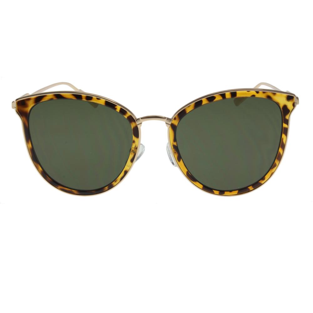 MQ Alina Sunglasses in Tortoise / Green G15 Sunglasses 