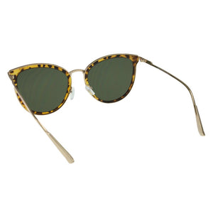MQ Alina Sunglasses in Tortoise / Green G15 Sunglasses 