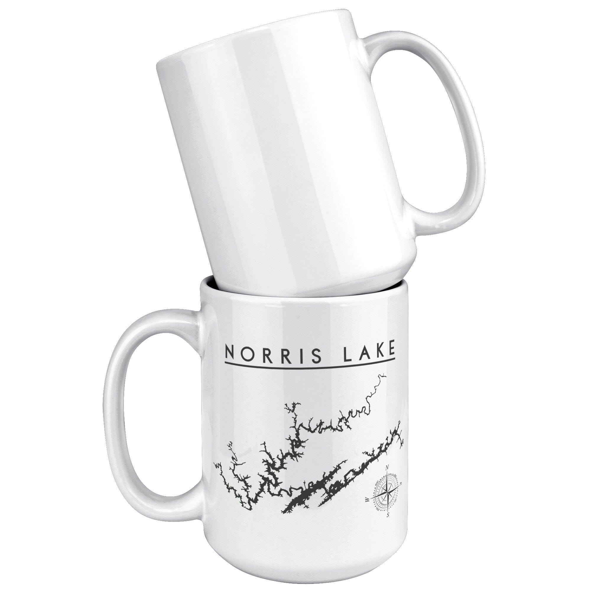 Norris Lake 15oz Coffee Mug | Printed | Lake Gift Ceramic Mugs 