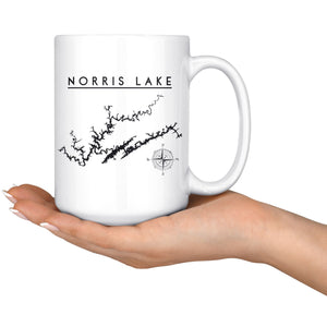 Norris Lake 15oz Coffee Mug | Printed | Lake Gift - Houseboat Kings